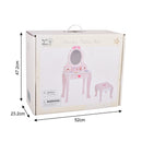 Birch & Bloom Wooden Vanity Table Set with Light | Kids Pretend Play & Roleplay Set