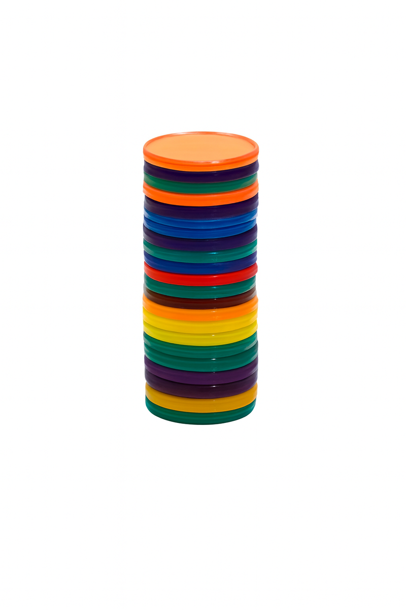 Maths Counters - Transparent (200 Piece - 2.5cm diameter) (Learn Count