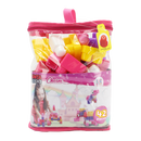 SUNTA Girls Building Blocks Round Edges & Stickers - 42 Pieces In Carry Bag (7808192577691)
