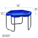 Sand and Water Play Table - Hexagonal Shape - Blue