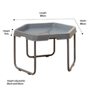 Sand and Water Play Table - Hexagonal Shape - Grey