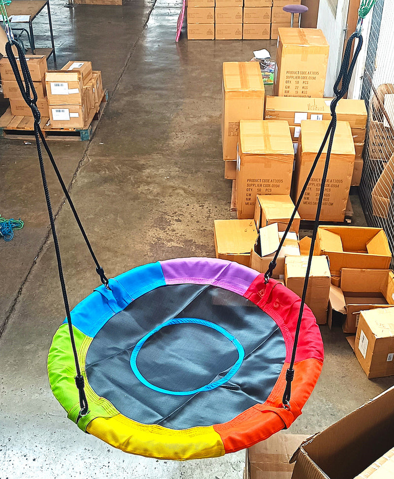 Playfree Saucer Tree Swing for Kids & Adults – 100cm - Rainbow