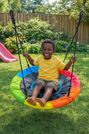 Playfree Saucer Tree Swing for Kids & Adults – 100cm - Rainbow