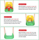 PLAYFREE 3 in 1 Baby Toddler Swing Seat with Rope - Green