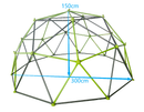 Large Heavy Duty 3m (10ft) Steel Climbing Frame Dome