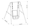 PLAYFREE Deluxe Toddler Swing with Steel Stand