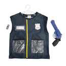 Policeman-Police Officer Role Play Costume with Toy Gun - Vest Design