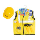 Construction Worker Yellow Role Play Costume With Helmet & Tools