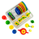 Pretend Play Kids Tea & Dinner Party Set with Drainer Rack - 43 Pieces Boxed