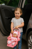 Dollsworld Deluxe Baby Carseat Carrier Floral Pattern