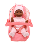 Dollsworld Deluxe Baby Carseat Carrier Floral Pattern
