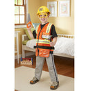 Construction Costume With Helmet & Accessories (Orange Reflective)