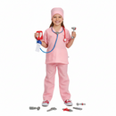 Nurse Role Play Costume Set with Accessories - Pink - Deluxe