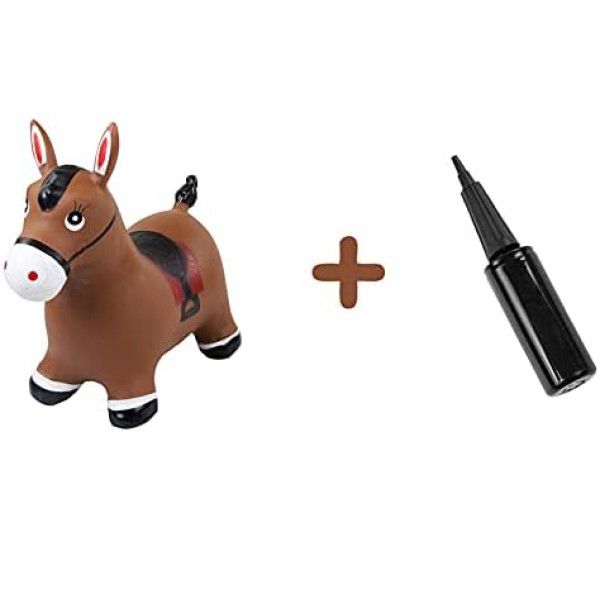 Ride On Hopper Animal Brown Horse With Pump In A Gift Box (7684963303579)