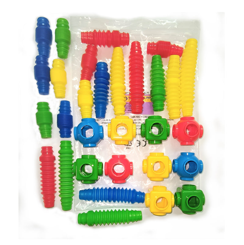 Stretch Tubes and Construction Connectors (30 Piece) in Plastic Box