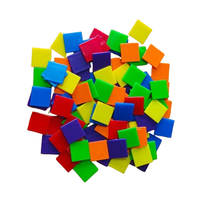 Maths Square Counter Tiles 2cm - 100 Pieces
