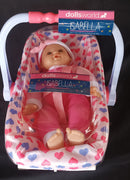 Dollsworld Issabella Sleeping Doll  in Car Seat Carrier 30cm (12")