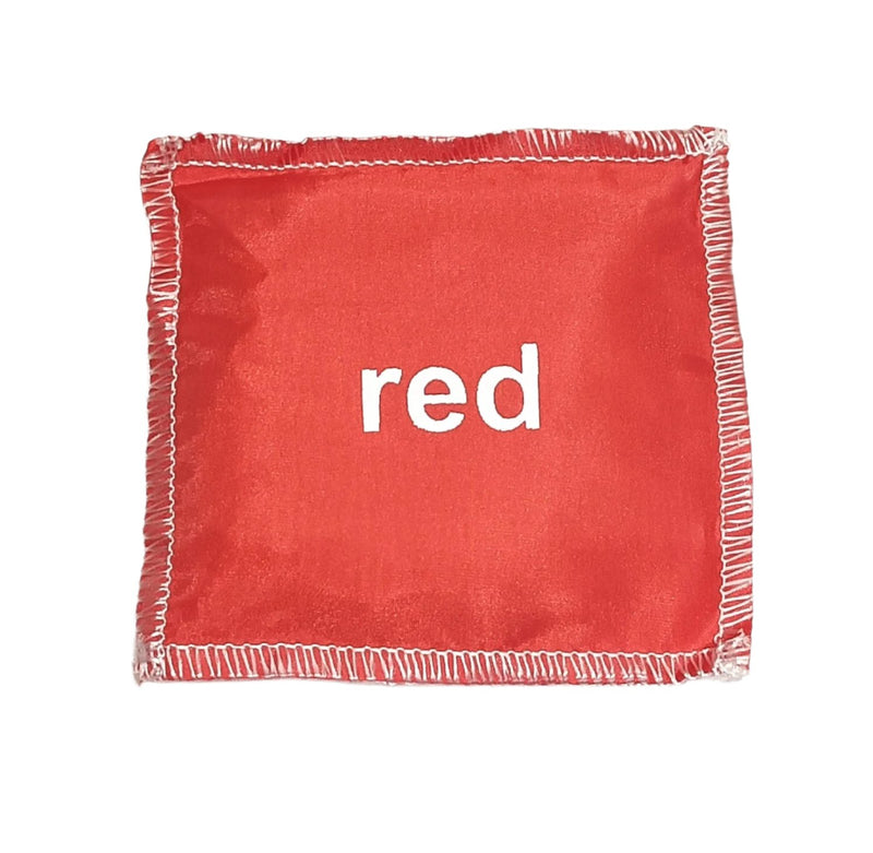 Colour Bean Bags Set Of  4 - Single Sided Print Of Colopour Name.