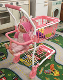 Dollsworld Shopping Trolley With Basket And Doll Seat