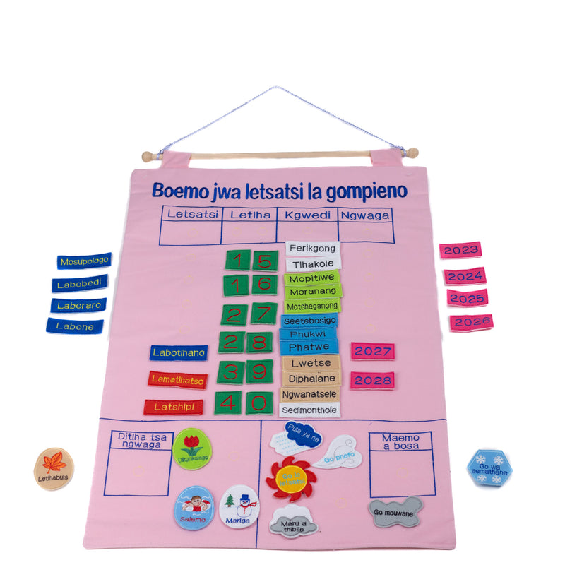 Interactive Setswana Calendar (Includes Weather And Seasons)