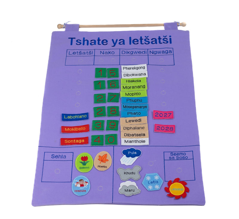 Interactive Sepedi Calendar (Includes Weather And Seasons)