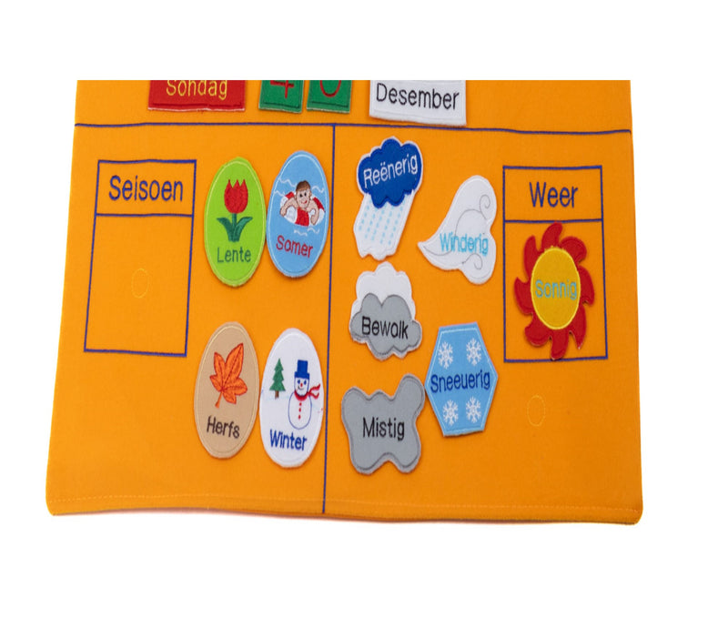 Interactive Afrikaans Calendar (Includes Weather And Seasons)