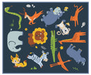 Wild Animals Non-Slip Carpet - 240 x 200cm