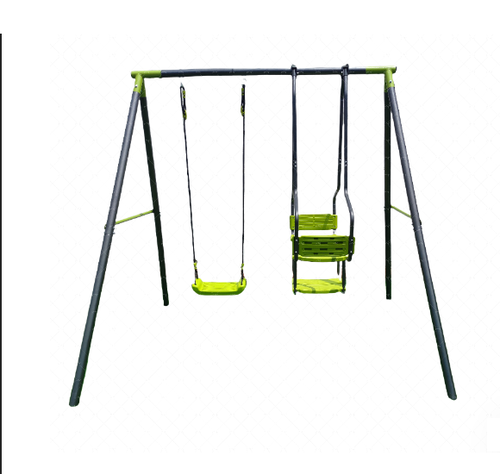 PLAYFREE Steel Swing Set With Lawn Swing And Swing Seat