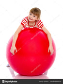 Exercise Yoga Gym Ball Anti Burst - Light Red