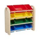 12 Bins Storage Organiser with Heavy Duty Frame - Sand Colour Frame