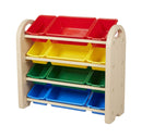 12 Bins Storage Organiser with Heavy Duty Frame - Sand Colour Frame