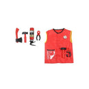 Fireman Vest Role Play Costume With Helmet & Accessories