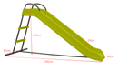 1.8m (6ft) Slide with Fun Water Splash Feature