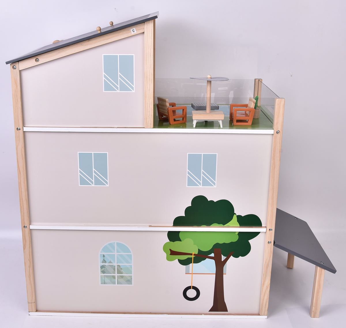 Zookabee 3-Storey Modern Dollhouse Furnished