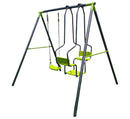 PLAYFREE Steel Swing Set With Lawn Swing And Swing Seat