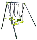 PLAYFREE Steel Swing Set With Lawn Swing And Swing Seat