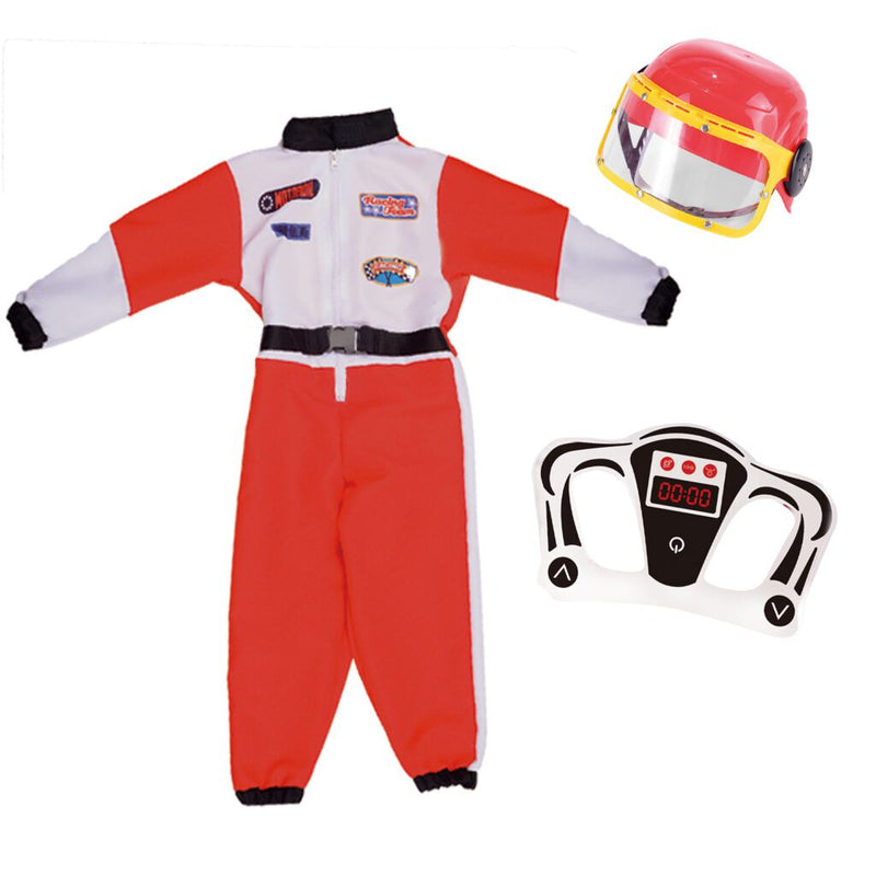 Race Car Driver Dress up Costume With Helmet & Accessories (7683823730843)