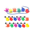 Lacing Hand Counters 120 Pcs With 4 Colours Laces In Plastic Low Square Box