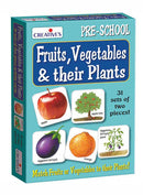 Creatives Flash Cards Fruits, Vegetables & Their Plants (Match The Fruit Or Vegetable To Their Plants)