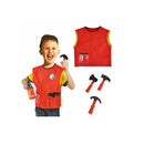 Fireman Vest Role Play Costume With Helmet & Accessories