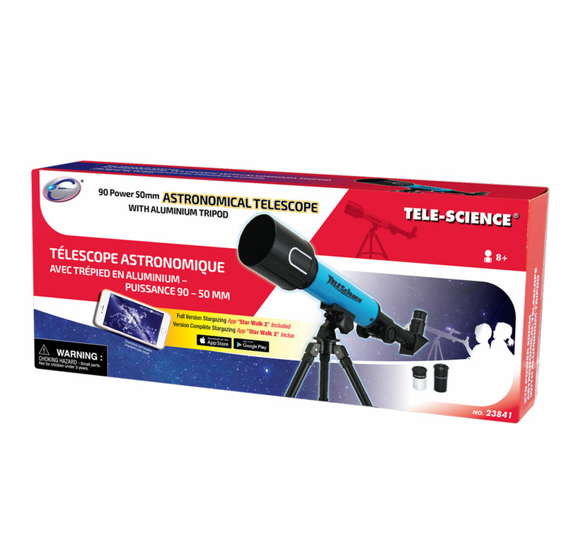90 Power 50mm Astronomical Telescope with Tripod (7717866995867)