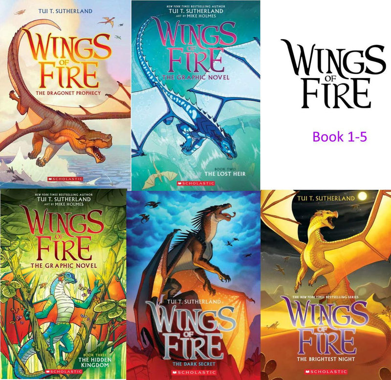Wings of fire books set 1-5 (7164595732635)