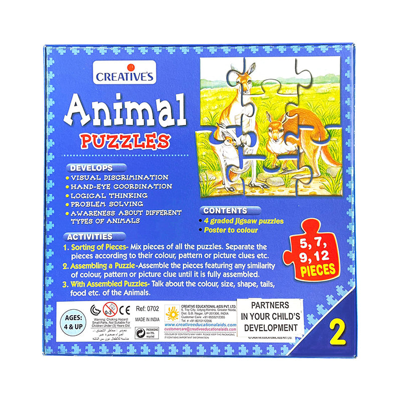 Creatives - 4 Animal Puzzles (Part 2) (5,7,9,12 Pcs) (6907049148571)