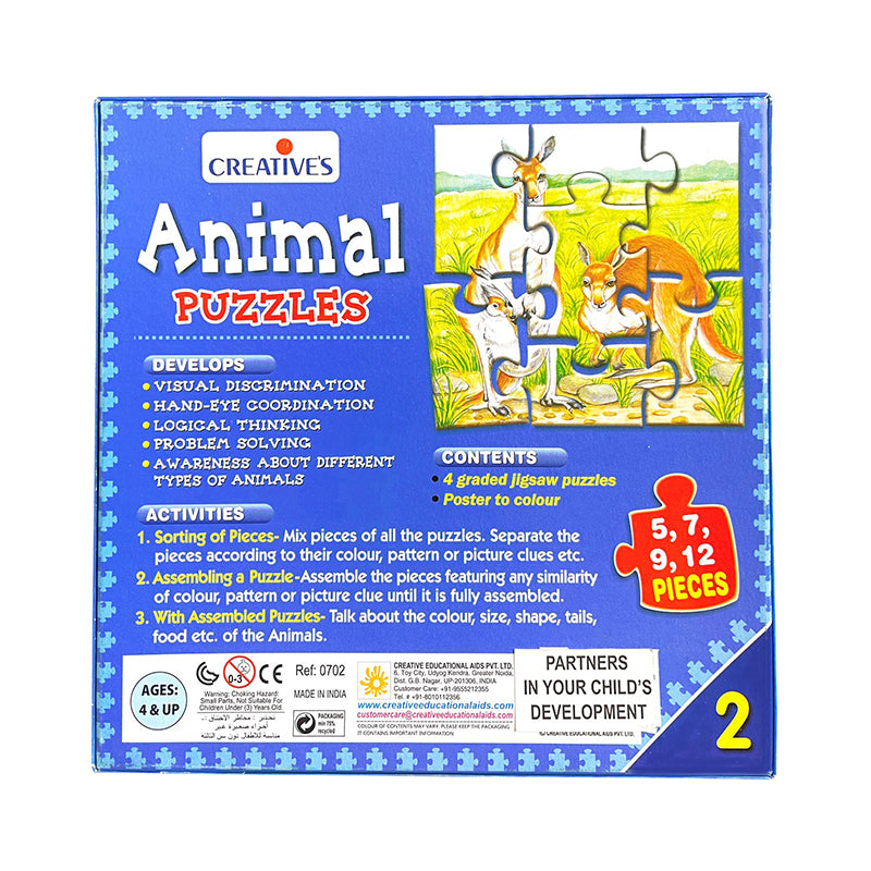 Creatives - 4 Animal Puzzles (Part 2) (5,7,9,12 Pcs) (6907049148571)