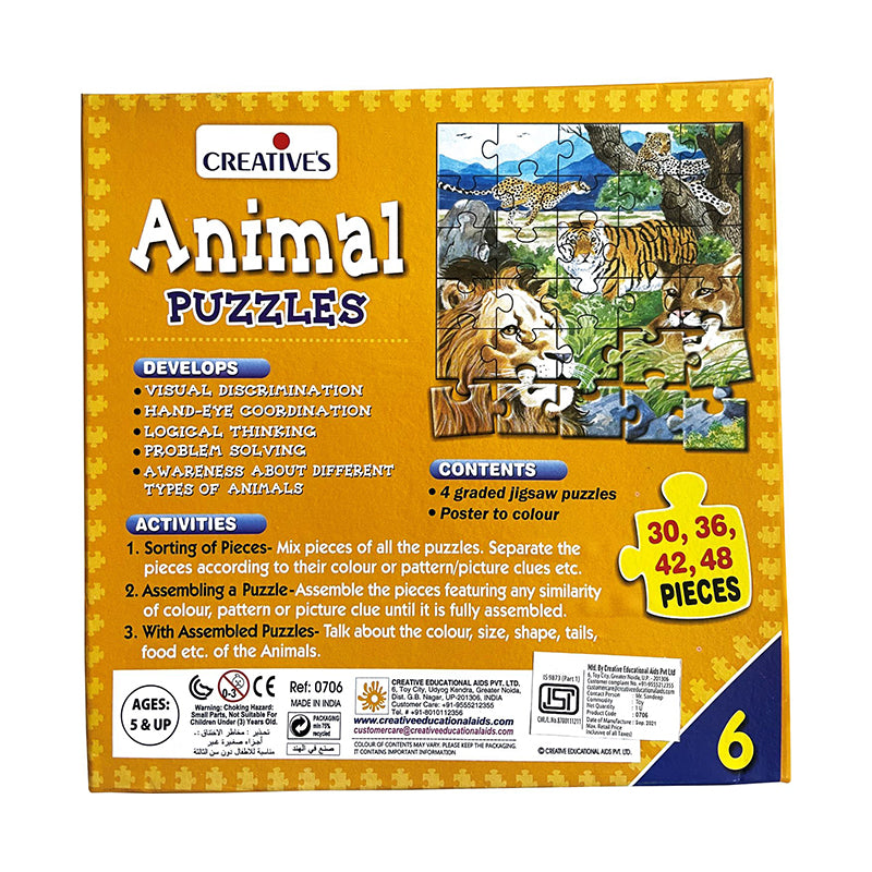 Creatives - 4 Animal Puzzles (Part 6) (30,36,42, 48 Pcs) (6907048132763)