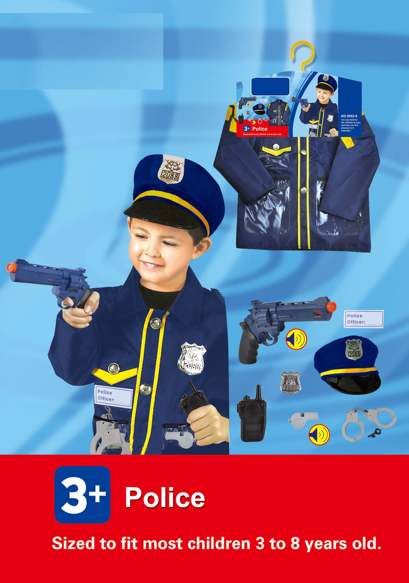 Police Officer Uniform Costume with Hat and Accessories (7452654403739)