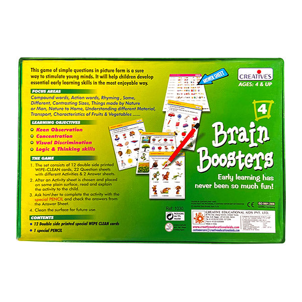 Creatives Flash Cards Brain Boosters 4 Activity Games (6907047379099)