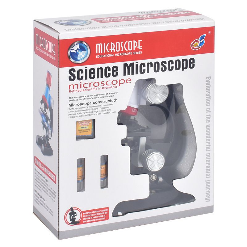 Science Microscope W/Light Set 100 x 400 x 1200 x Magnification (7159148707995)