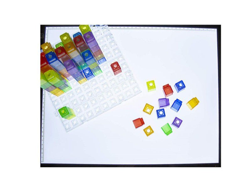 Counting Stacking Cubes 100 Piece with Board (7273162899611)