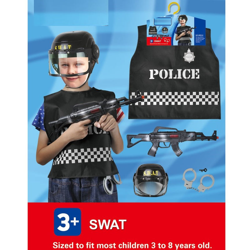 Police SWAT Costume with Toy Gun & Accessories (7452636479643)